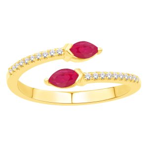Yellow Gold Ruby & Diamond Ring