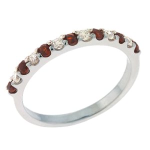 Garnet & Diamond Band