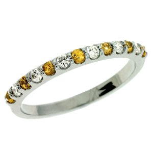 Yellow Sapphire & Diamond Ring