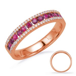 Rose Gold Ruby & Diamond Ring