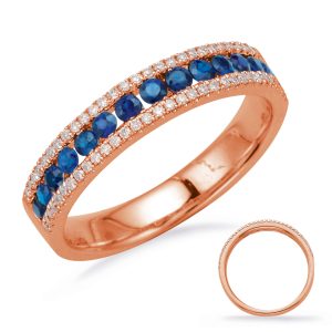 Rose Gold Sapphire & Diamond Ring