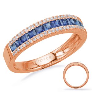 Rose Gold Sapphire & Diamond Ring