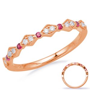Rose Gold Ruby & Diamond Ring