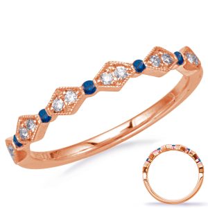 Rose Gold Sapphire & Diamond Ring