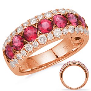 Rose Gold Ruby & Diamond Ring