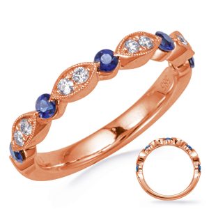 Rose Gold Sapphire & Diamond Ring