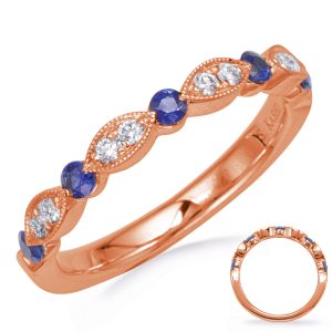 Rose Gold Sapphire & Diamond Ring