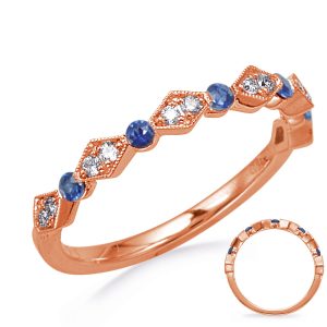 Rose Gold Sapphire & Diamond Ring