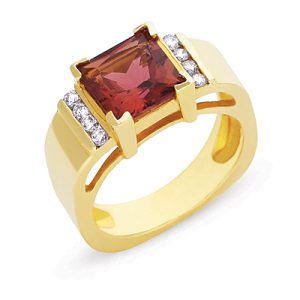 Pink Tourmaline./diamond Ring