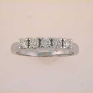 Prong Set Band White Gold
