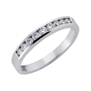 Channel Set White Gold Band