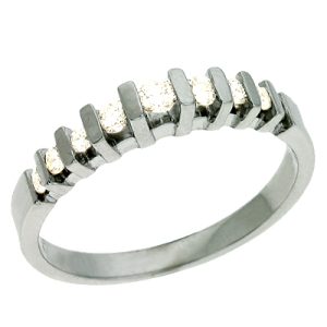 Channel Set White Gold Band