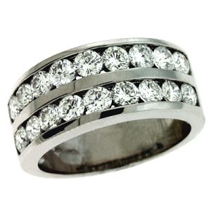 Double Row Diamond Band