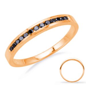 Rose Gold Black Diamond Band