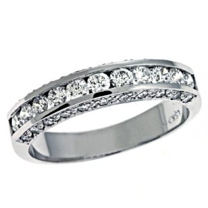 Pave White Gold Diamond Band