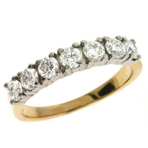 Yellow & White Gold Diamond Band