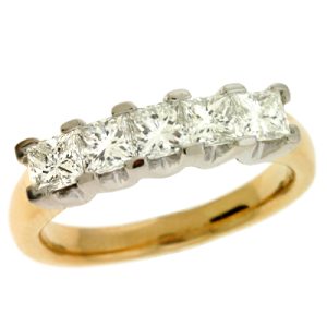 Yellow & White Gold Diamond Band
