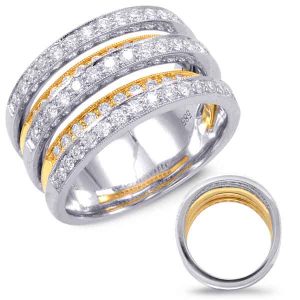 Yellow & White Gold Diamond Fashion RIng