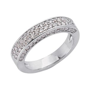White Gold Prong Set Band