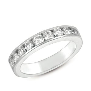 Channel Set White Gold Band