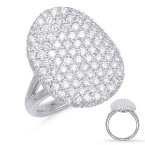 White Gold Diamond Pave Ring