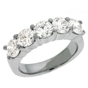 Platinum Prong Set Band