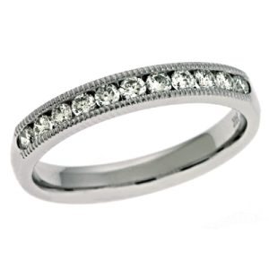 Millgrain Set Diamond Band
