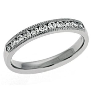 Millgrain Diamond Band