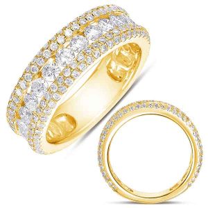 Yellow Gold Pave Band