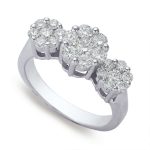 White Gold Flower Ring