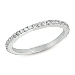White Gold Prong Set Band
