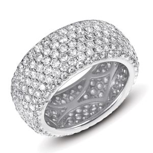 White Gold Pave Eternity Band