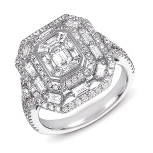 White Gold Diamond Fashion Ring