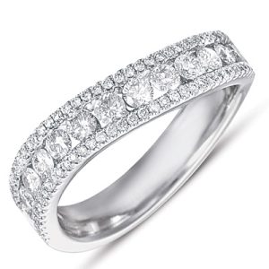 White Gold Pave Diamond Ring