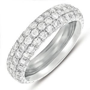 White Gold Pave Eternity Band