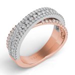 Rose & White Gold Diamond Fashion Ring