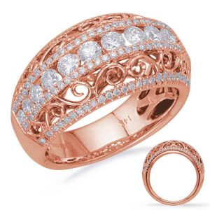 Rose Gold Diamond Fashion Ring