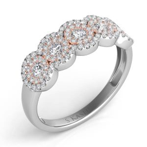 Rose & White Gold Diamond Fashion Ring