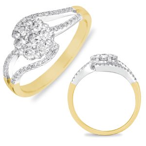 White & Yellow Gold Fashion Ring