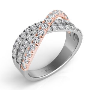 Rose & White Gold Diamond Fashion Ring