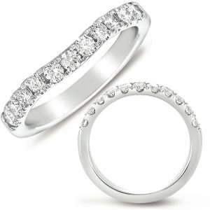 White Gold Curved Band