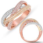 Rose & Yellow & White Fashion Ring