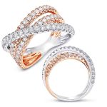 Rose &  White Gold Fashion Ring