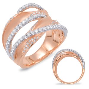 Rose & White Gold Fashion Ring
