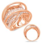 Rose Gold Diamond Fashion Ring