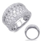 Platinum Diamond Fashion Ring