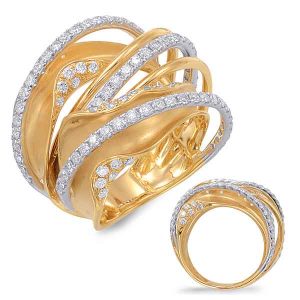 White & Yellow Gold Diamond Fashion Ring