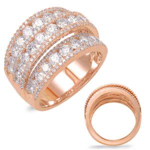 Rose Gold Diamond Fashion Ring