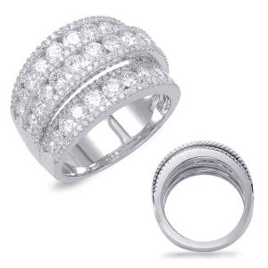 White Gold Diamond Fashion RIng