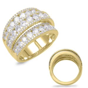 Yellow Gold Diamond Fashion Ring